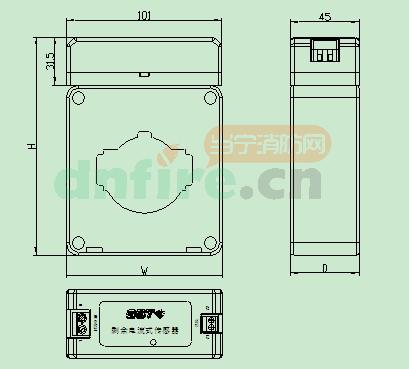 GST-DH9501/5剩余電流傳感器結(jié)構(gòu)