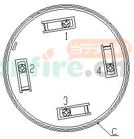 探測器底部示意圖