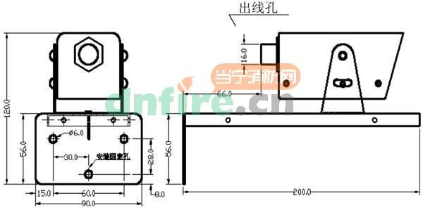 C33紅外光束感煙探測器結(jié)構(gòu)示意圖