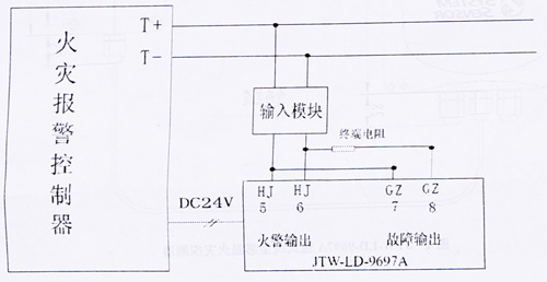 探測(cè)器與火災(zāi)報(bào)警控制系統(tǒng)配套使用時(shí)接線方式