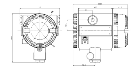SL-D610紫外火焰探測器外形及安裝尺寸圖 