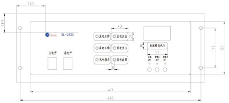 M5000柜式控制器電源前面板圖