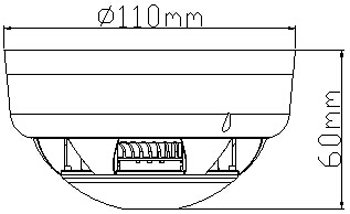 SHG-BK3D點型一氧化碳火災探測器外形尺寸圖