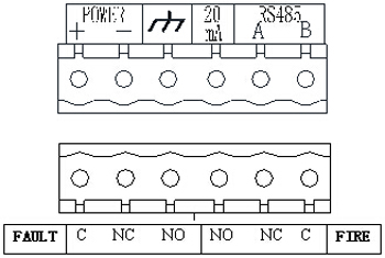 JTGB-HW-BK51Ex/IR2紅外火焰探測器端子圖
