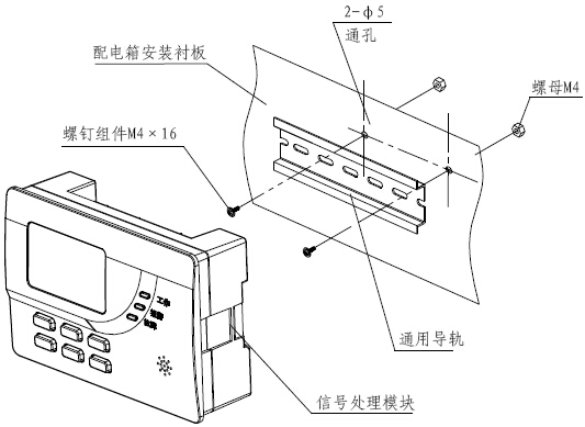 DH-GSTN5300電氣火災(zāi)監(jiān)控探測(cè)器信號(hào)處理模塊導(dǎo)軌安裝圖示