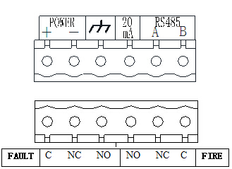 博康JTGB-HW-BK51Ex/IR點(diǎn)型紅外火焰探測器(隔爆型)接線端子圖
