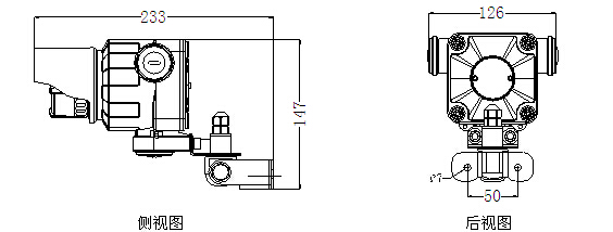 JTGB-HW/ZW-BK53Ex/IR&UV火焰探測(cè)器外形圖