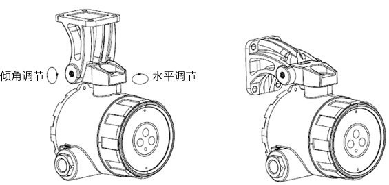 安裝吊架和安裝孔距示意圖