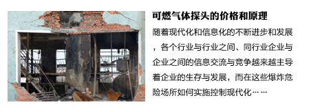 可燃氣體探頭價格和原理