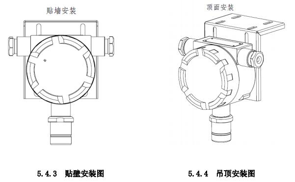 JTQ-CH281Ex可燃?xì)怏w探測(cè)器安裝方式