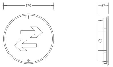 KE-BLJC-1LREI1W-DO2S集中電源集中控制型消防應(yīng)急標(biāo)志燈具（地埋式）