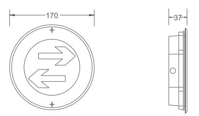 KE-BLJC-1LREI1W-DO3B集中電源集中控制型消防應(yīng)急標(biāo)志燈具
