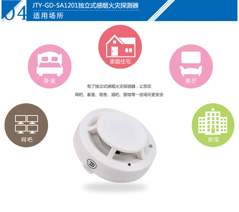JTY-GD-SA1201獨(dú)立式光電感煙火災(zāi)探測器產(chǎn)品應(yīng)用場所