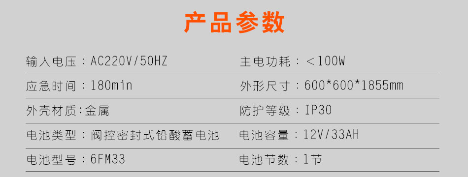 KE-C-100W-L應急照明控制器參數(shù)