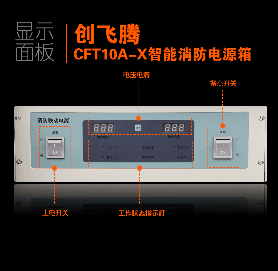 CFT10A-X智能消防電源箱顯示面板