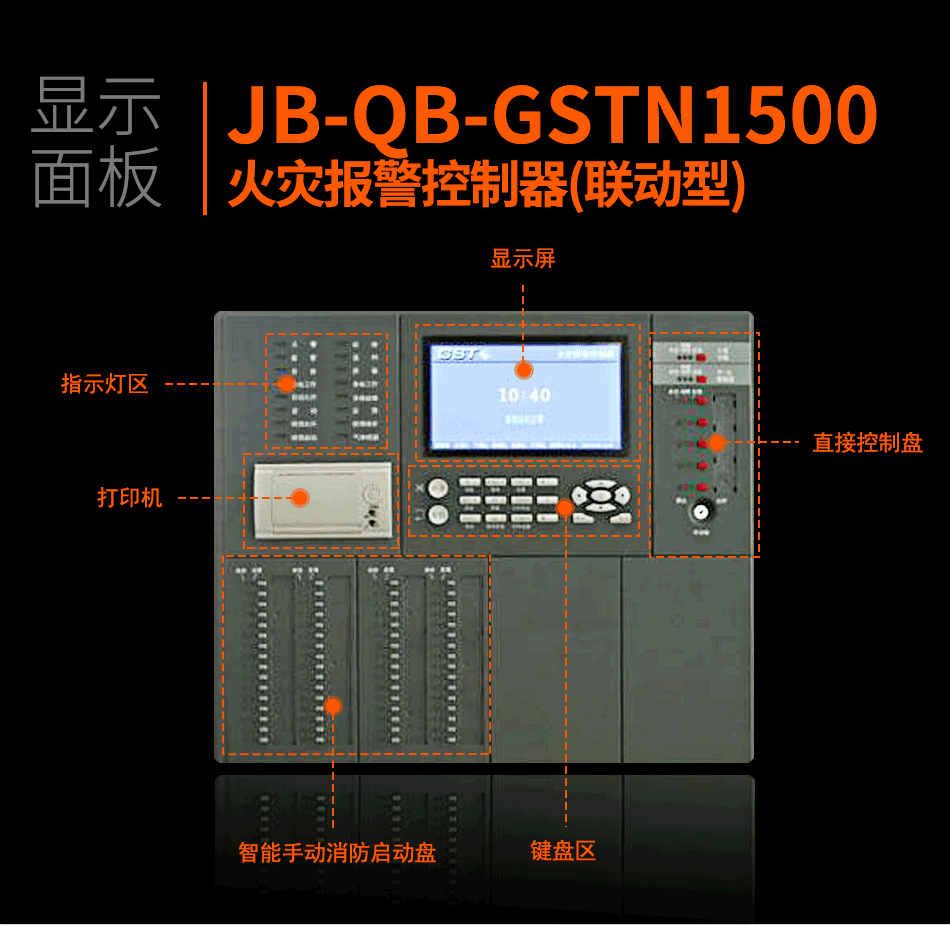 JB-QB-GSTN1500火災(zāi)報(bào)警控制器(聯(lián)動(dòng)型)顯示面板