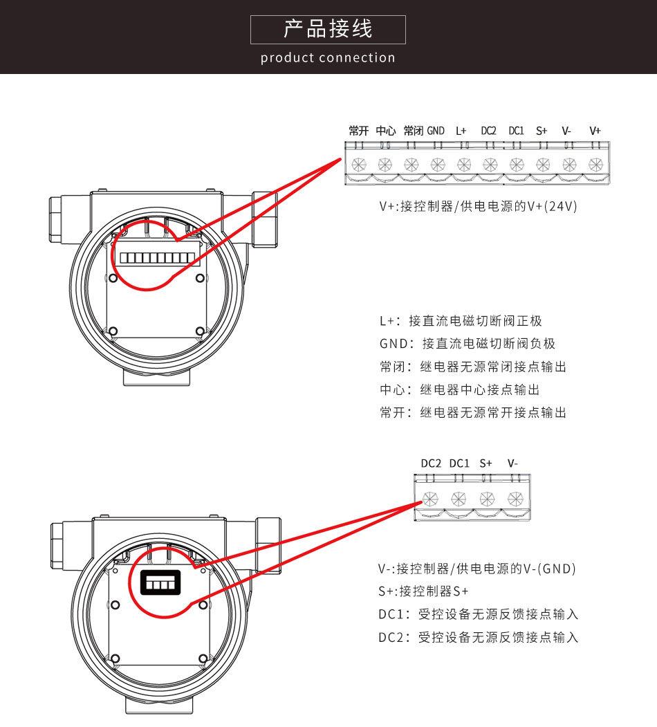 HJ-1825EX(A)防爆型接點(diǎn)信號(hào)式控制模塊接線圖