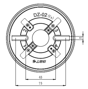 探測(cè)器底座示意圖