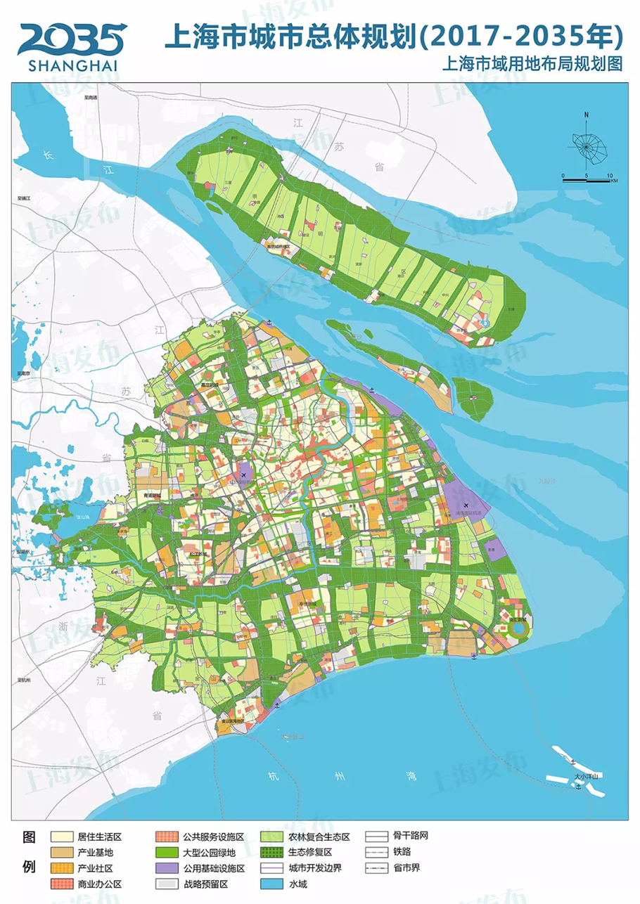 上海市域用地布局規(guī)劃圖