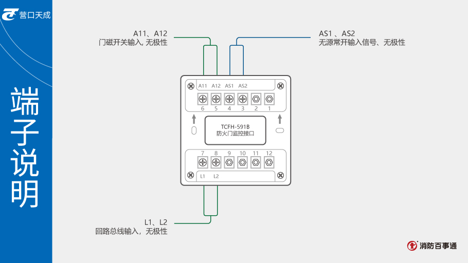 TCFH-591B防火門監(jiān)控接口端子說明
