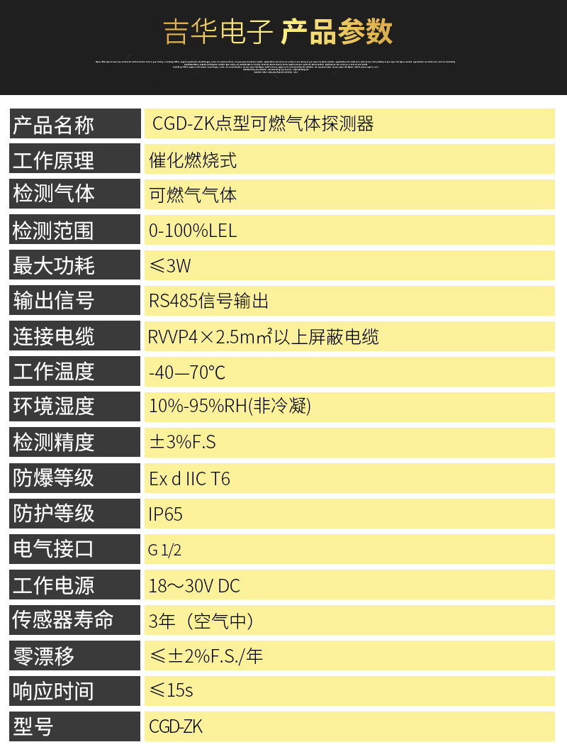 CGD-ZK點型可燃?xì)怏w探測器