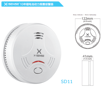 SD11獨立式煙霧報警器尺寸