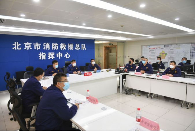 北京消防開展涉疫定點(diǎn)醫(yī)院滅火救援桌面推演