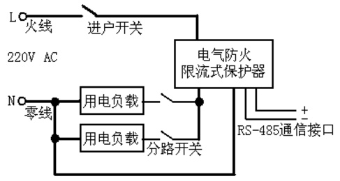 ZS-CLAP-10A電氣防火限流式保護器產(chǎn)品接線圖