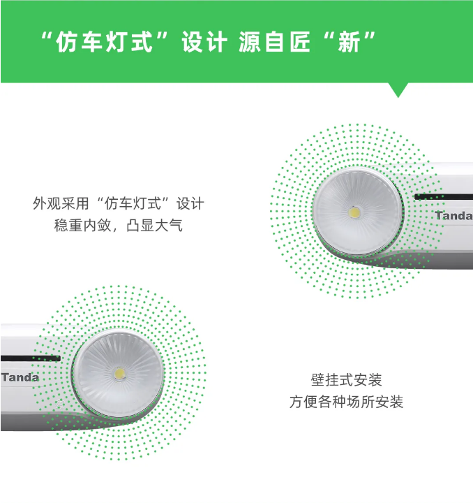 泰和安新款“仿車燈式”消防應急照明燈具仿車燈外觀設計