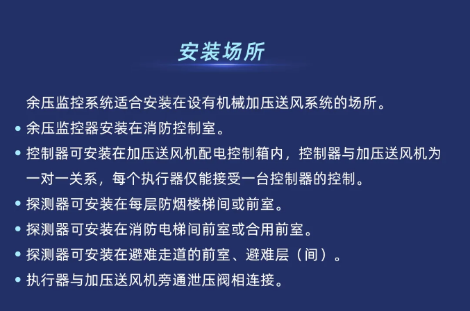 泰和安余壓監(jiān)控系統(tǒng)安裝場所