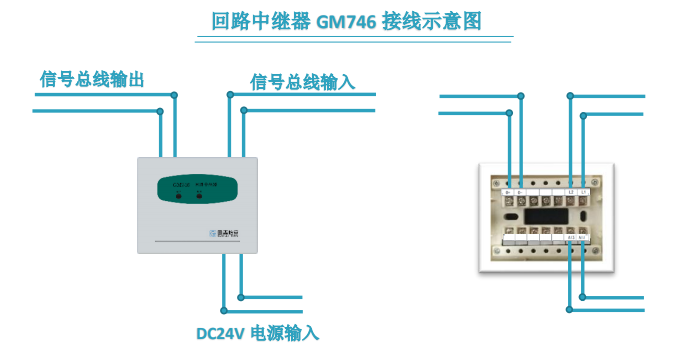 回路中繼器 GM746 接線示意圖