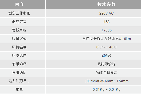 利達(dá)LDT9210/DH故障電弧探測器技術(shù)參數(shù)