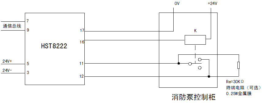 HST8222輸入輸出模塊接線圖