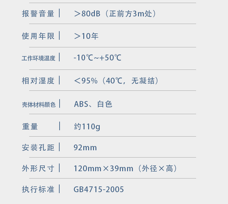 JTY-GD-T12點(diǎn)型光電感煙火災(zāi)探測(cè)器技術(shù)參數(shù)