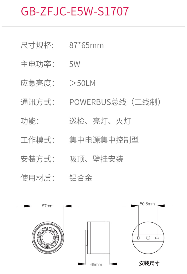 S1707藝光智能消防集中電源集中控制型應(yīng)急照明燈