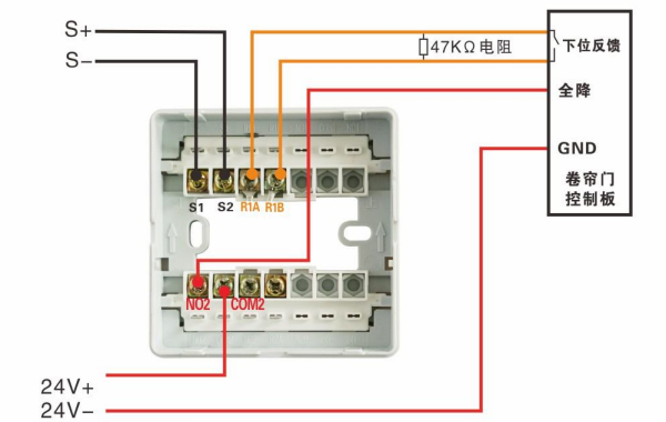 J-EI8043有源控制（四線制接線）接線圖