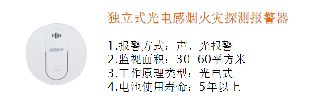 大華華消獨(dú)立式光電感煙火災(zāi)探測報(bào)警器