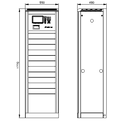 JB-TG-JBF-51S40可燃?xì)怏w報(bào)警控制器外形尺寸圖