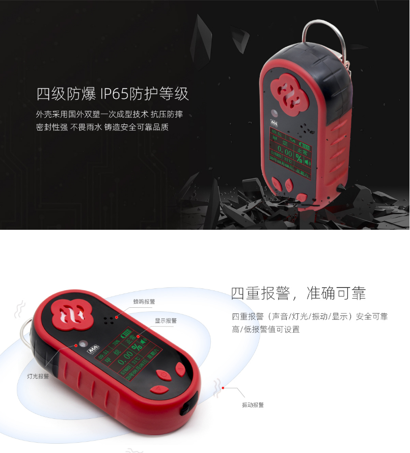 JCB4便攜式甲烷檢測報警儀特點