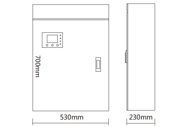 ZTM-D-0.5KVA-915B應(yīng)急照明集中電源外形尺寸圖