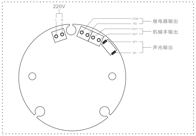 GTY-WANLIN-380工業(yè)及商業(yè)用途可燃?xì)怏w探測器接線圖