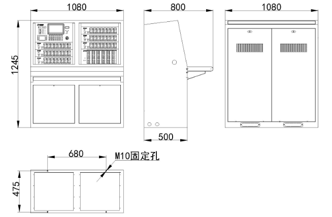 JB-TT-JBF-11SF-C火災(zāi)報(bào)警控制器（聯(lián)動(dòng)型）外觀尺寸