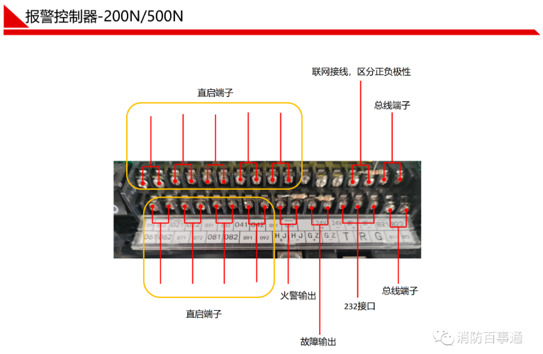 鼎信消防200N/500N主機(jī)接線圖