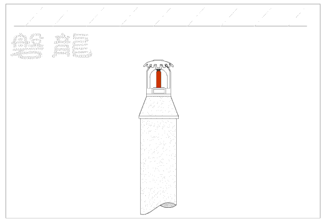 直立型噴頭滅火動(dòng)作示意圖