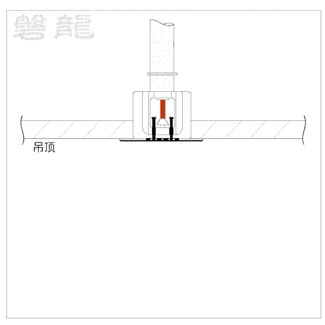 隱蔽式噴頭滅火動(dòng)作示意圖