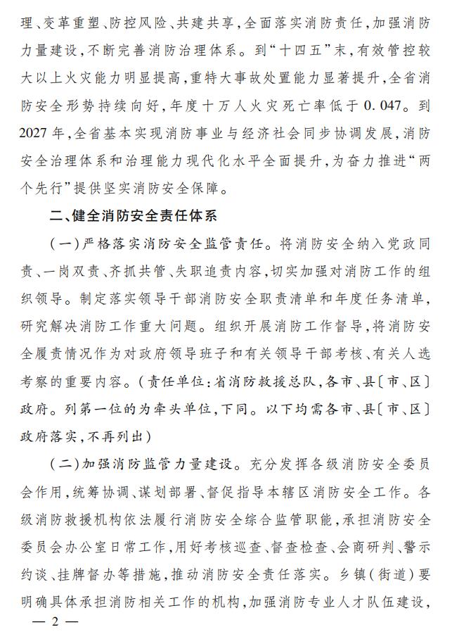 關(guān)于全面加強(qiáng)新時(shí)代消防安全工作意見