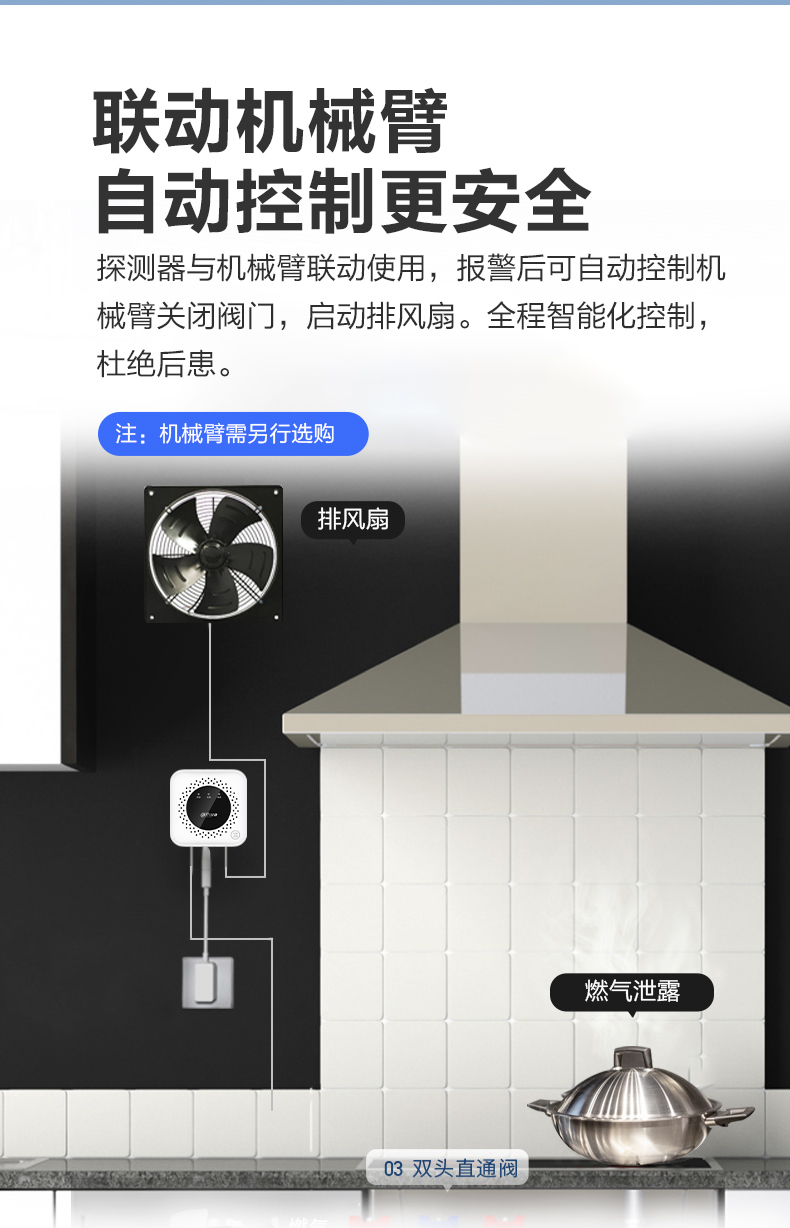 JT-DH-HY-GA4NA可燃?xì)怏w探測(cè)器機(jī)械臂關(guān)閥