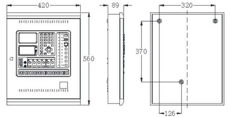 SEC3002火災(zāi)報警控制器（聯(lián)動型）外觀尺寸