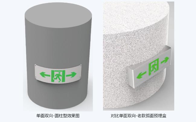 中科知?jiǎng)?chuàng)疏散指示燈具新老對比