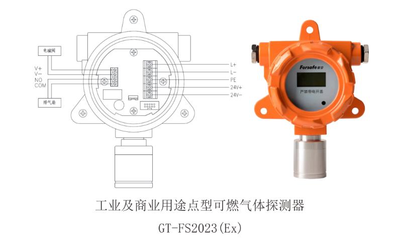 FS2023(Ex）工業(yè)及商業(yè)用途點(diǎn)型可燃?xì)怏w探測器接線圖